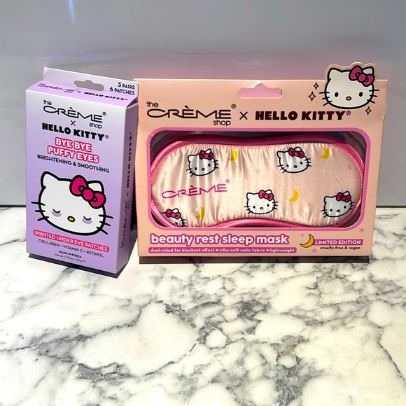 NWT/HELLO KITTY Bundle! Bye Bye Puffy eye brightening patches & sleep mask - Picture 1 of 9